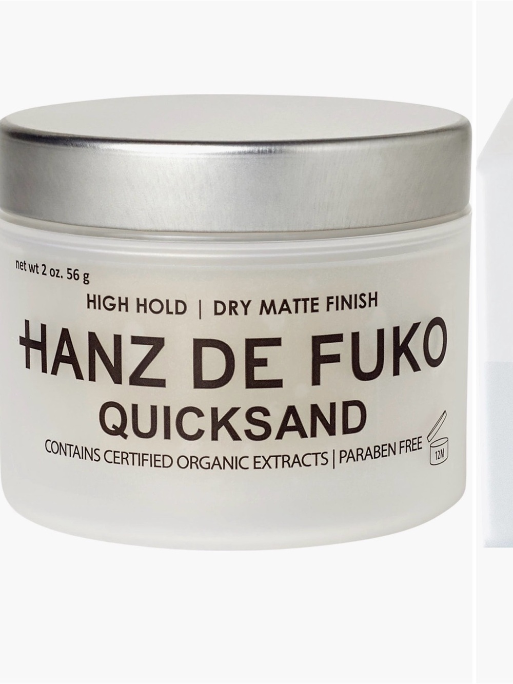 Quicksand High Hold Dry Matte Hair Styling Paste - White